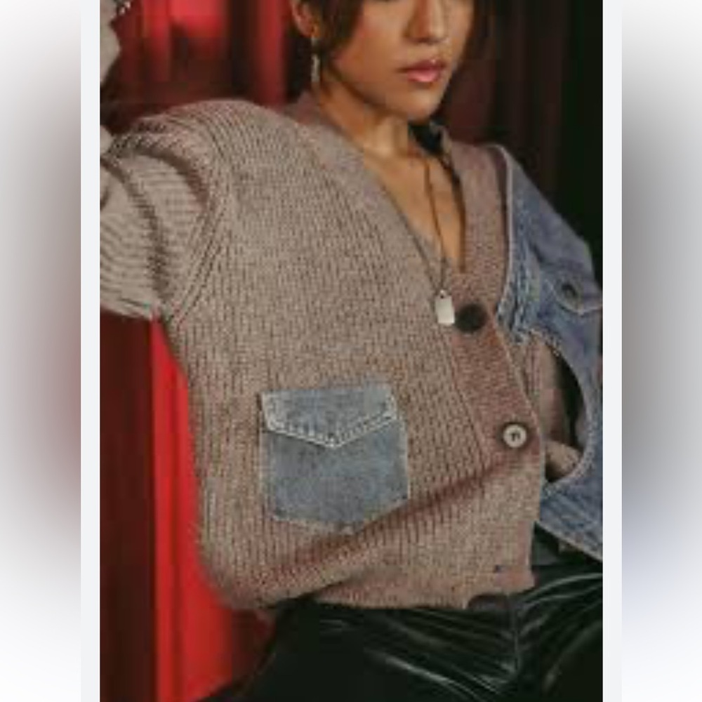 Commense Asymmetrical Patchwork Denim Pockets Car… - image 2